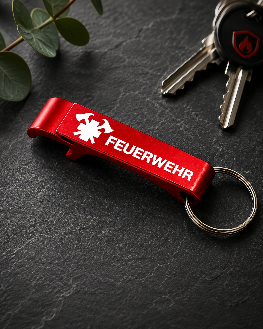 Schlüsselanhänger / Flaschenöffner „Feuerwehr“