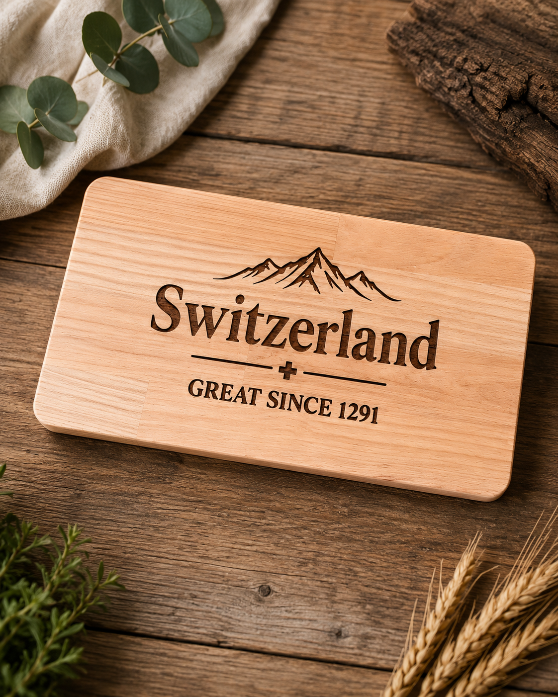 Schneidebrett „Switzerland Great Since 1291“