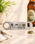 Flaschenöffner Edelstahl „I Love Camping“